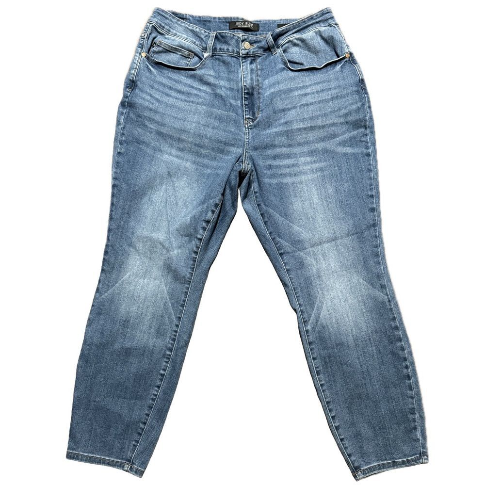JUDY BLUE High Waist Slim Fit Blue Denim Jeans jb82294-js md Size 18W